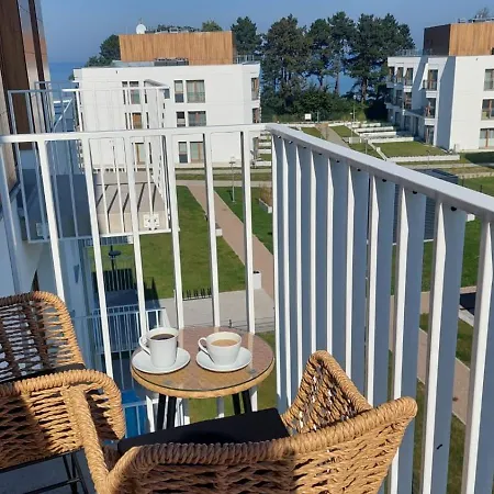 Apartmán Baltichoff Dune With Sea View, Basen, Spa, Gym, Sauna, Hala Sportowa Z Kortem Tenisowym